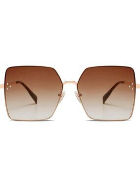 SOJOS Women's Trendy Square Sunglasses UV Protection Sunnies SJ1170 Brown